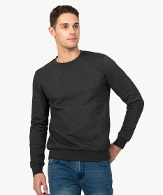 sweat homme molletonne contenant du coton bio grisA413201_1