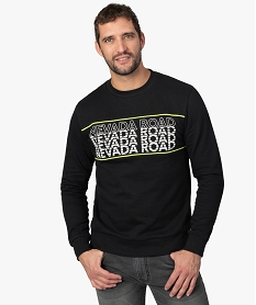 sweat homme avec large inscription sur lavant noir sweatsA413801_1