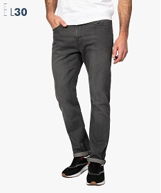 GEMO Jean homme coupe regular taille normale Gris