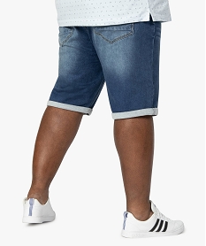 bermuda homme en jean extensible gris shorts en jeanA418301_3