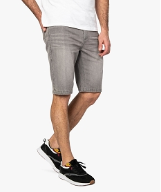 bermuda homme en denim gris shorts en jeanA418701_1