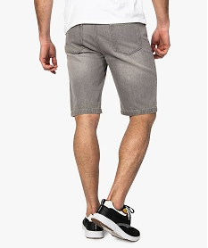bermuda homme en denim gris shorts en jeanA418701_3