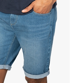 bermuda homme en denim gris shorts en jeanA418801_2