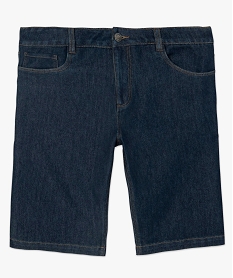 bermuda en jean homme coupe droite bleu shorts en jeanA418901_4