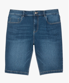 bermuda homme en jean contenant des matieres recyclees gris shorts en jeanA419101_4