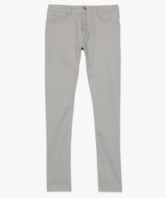 pantalon homme 5 poches straight en toile extensible grisA419301_4