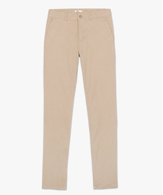 GEMO Pantalon homme chino coupe slim Beige