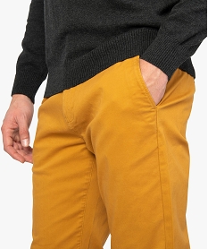 pantalon homme chino coupe slim jaune pantalons de costumeA419901_2