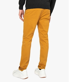 pantalon homme chino coupe slim jaune pantalons de costumeA419901_3