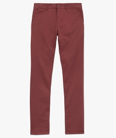 pantalon homme chino coupe slim rouge pantalons de costumeA420101_4