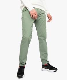 GEMO Pantalon homme chino coupe slim Vert