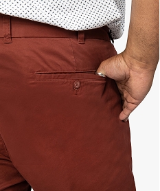 pantalon homme grande taille chino en stretch coupe straignt rougeA420501_2
