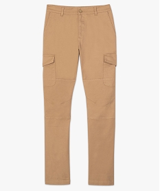 pantalon homme en toile avec poches a rabat sur les cuisses beigeA421201_4