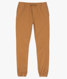 pantalon homme en toile avec taille et bas elastique orange pantalons de costumeA421501_4