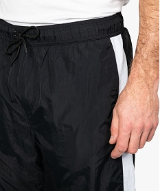 pantalon de jogging homme avec bande sur le cote noirA421601_2