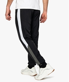 pantalon de jogging homme avec bande sur le cote noirA421601_3