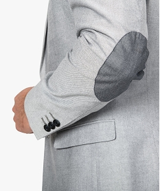 veste de costume homme avec coudieres contrastantes grisA425701_2