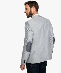 veste de costume homme avec coudieres contrastantes grisA425701_3