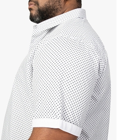 chemise homme a manches courtes avec petits motifs imprime chemise manches courtesA426001_2