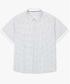 chemise homme a manches courtes avec petits motifs imprime chemise manches courtesA426001_4