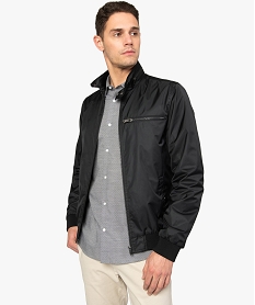 blouson homme coupe vent avec col montant fantaisie noir manteaux et blousonsA432601_1