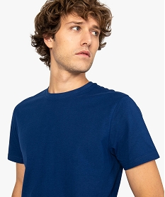 tee-shirt homme regular a manches courtes en coton bio bleuA440201_2