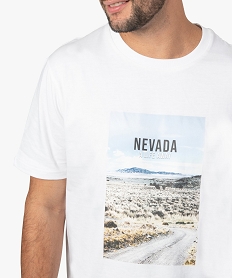 tee-shirt homme avec motif nevada blancA441401_2
