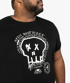 tee-shirt homme avec motif tete de mort noirA442001_2