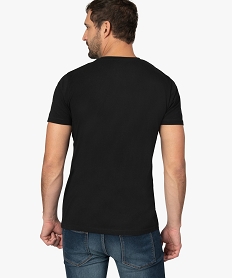 tee-shirt homme avec inscription on line noir tee-shirtsA442401_3