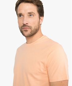 tee-shirt homme regular a manches courtes en coton bio orangeA442801_2