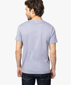 tee-shirt homme a manches courtes avec motif paysage violetA444701_3