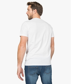 tee-shirt homme motif et broderie japon blancA445001_3