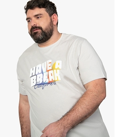 tee-shirt homme avec inscription effet 3d grisA445501_1