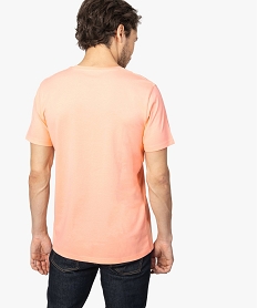 tee-shirt homme pastel a motif japonisant orangeA445801_3