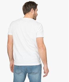 tee-shirt homme avec motif poitrine blancA446001_3