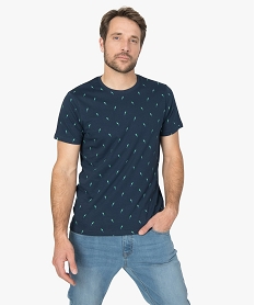 tee-shirt homme a micro-motif perroquets imprimeA446301_1