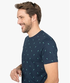 tee-shirt homme a micro-motif perroquets imprime tee-shirtsA446301_2