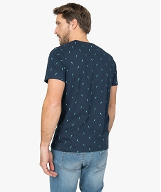 tee-shirt homme a micro-motif perroquets imprimeA446301_3