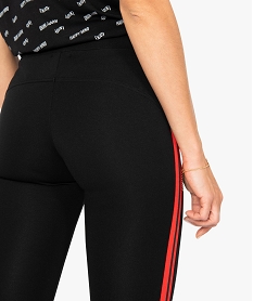 legging femme effet push-up a bandes laterales rayees noirA449101_2