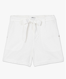 short femme ample blanc shortsA450001_4