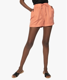 GEMO Short femme en Lyocell Orange