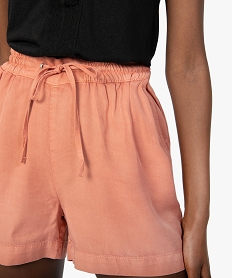 short femme en lyocell orange shortsA450301_2