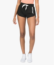 GEMO Short femme coupe rétro en maille fine Noir