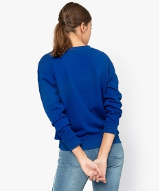 sweat femme avec imprime fantaisie bleuA452801_3