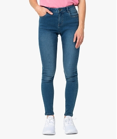 GEMO Jean femme coupe skinny 5 poches Gris