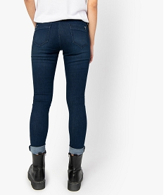 jean femme coupe slim avec liseres colores et braguette boutons bleu pantalons jeans et leggingsA455601_3