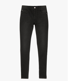 jean femme coupe skinny avec zip en bas de jambe noir pantalons jeans et leggingsA455701_4