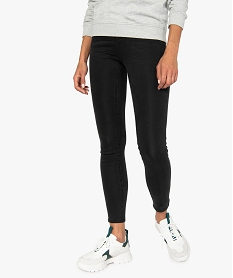 GEMO Jean femme taille haute coupe skinny en stretch Noir