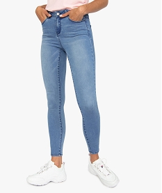 GEMO Jean femme taille haute coupe skinny en stretch Gris