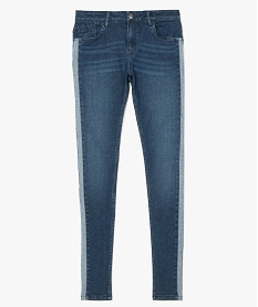 jean femme skinny avec bandes laterales en denim bleu pantalons jeans et leggingsA457001_4